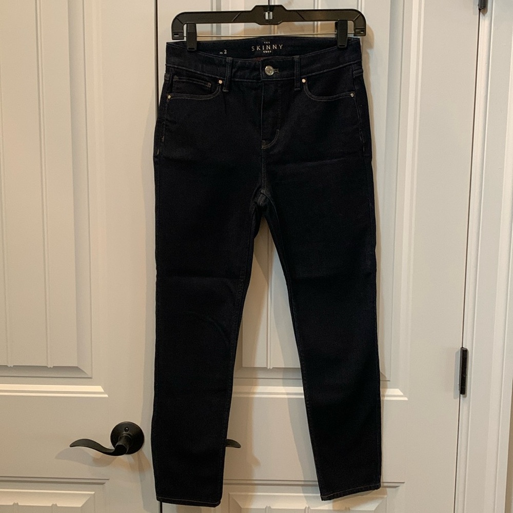 WHITE HOUSE BLACK MARKET Dark Denim Skinny Crop Jeans 2